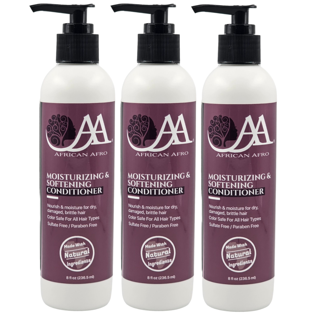 Moisturizing and softening hair conditioner 3-pack with natural argan oil for hydrated, healthy curls.
