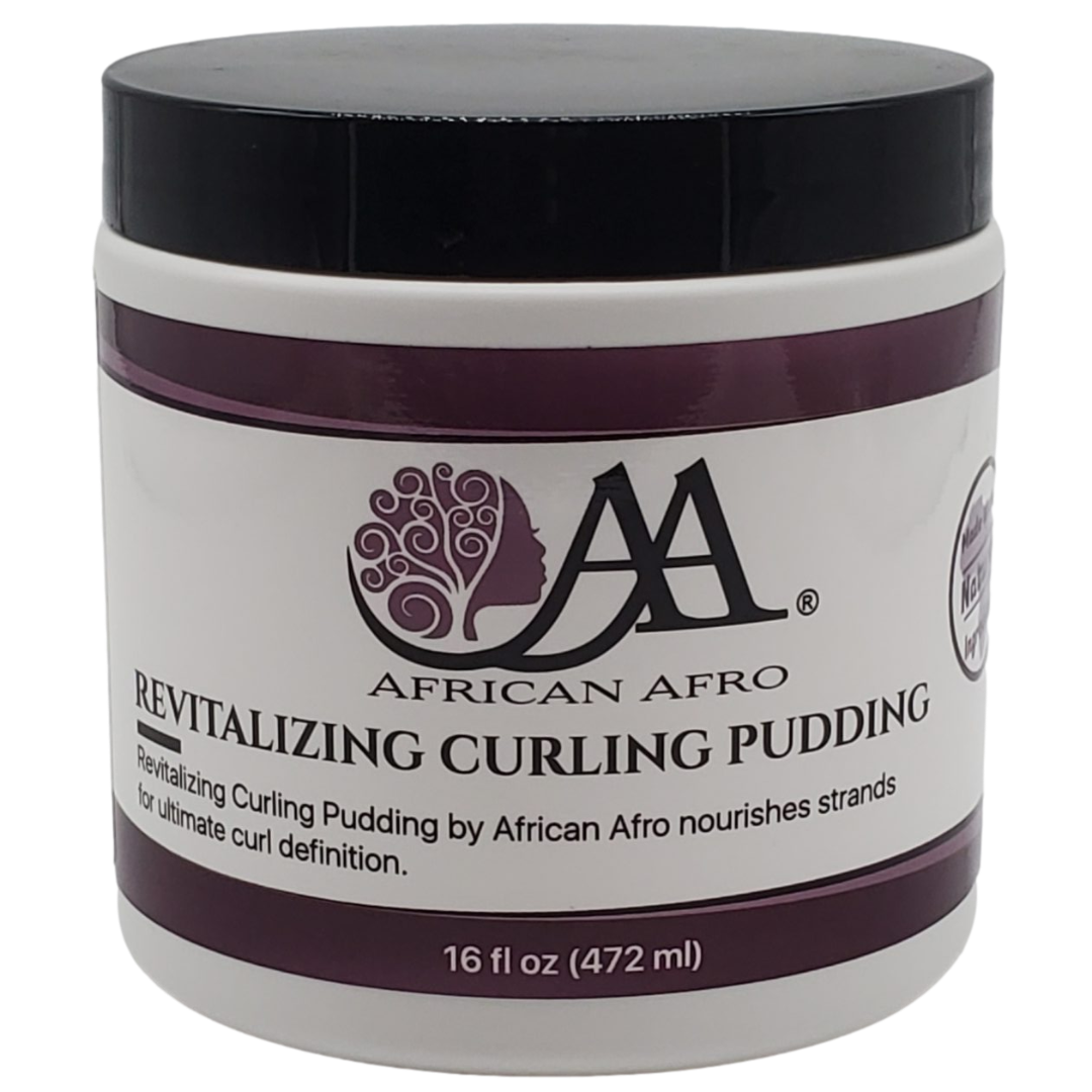 Revitalizing Curling Pudding Hair Cream, 16 fl. oz, for frizz control and curl definition, enriched with Avocado Oil, Jojoba Oil, and Shea Butter.