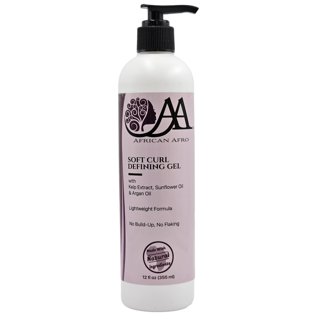 Soft Curl Defining Gel with Argan Oil, frizz control, nourishes and styles all hair types, 12 fl oz.